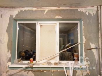 Малярные работы. Откосы окна.