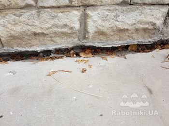 Починить просевшую отмостку