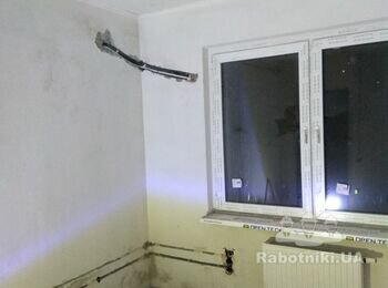 Подготовка стен под обои и покраска потолка