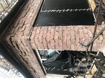 Штукатурка 6-7 м2 на веранде первого этажа