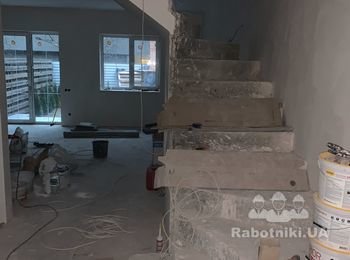 Деревянные ступени на бетонную лестницу!!!