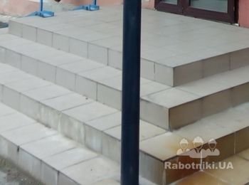 Укладка плитки площадка и ступеньки