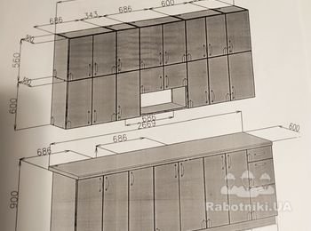 Собрать кухню, шкаф и тумбу под раковину из ДСП