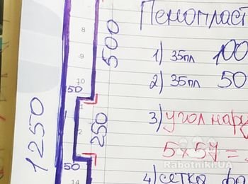 Утепление пенопластом периметра крыши 75м2