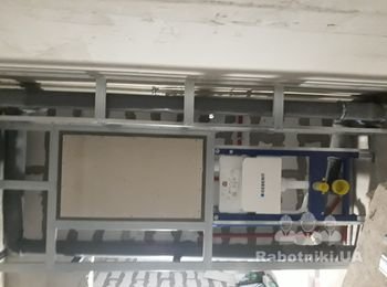 Подвеска и установка бойлера.