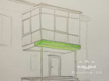 Сварочные работы, бетонирование плиты балкона