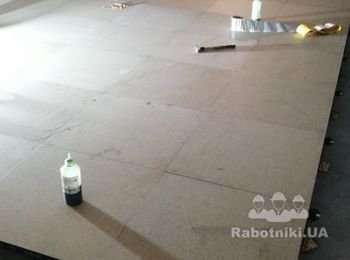 1000 м2 фальш пол из прессованной плитки