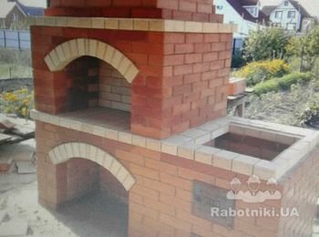 Уличная печь плюс барбекю