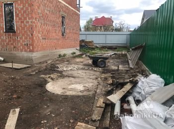 Бетонирование площадки под автомобиль, крыльцо