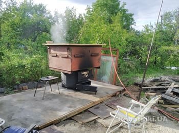 Обложить кирпичом банный чан