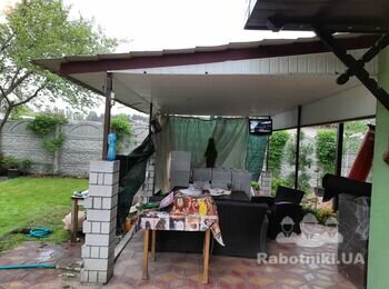 Обшить потолок беседки вагонкой
