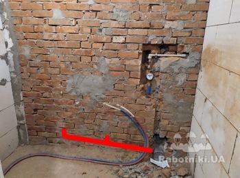 Предварительно, штукатурка, вход воды и канализация