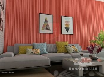 Монтаж 3D гипсовых панелей #Киев