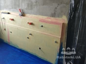 Плиточные работы - новая ванна комната.