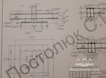 Фундаментная плита 11м на 12м и 6 колон по 3м высотой