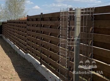 Забор по перемитру котедж городка 400 мп