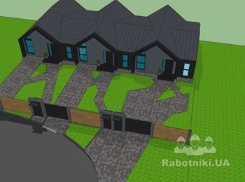 Укладка 300 кв.м тротуарной плитки с подготовкой