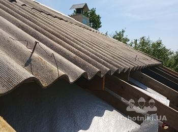 Ремонт шиферной кровли