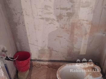 Выравнивание полов + стяжка санузлов и балкона, 52 м2 + 9 м2