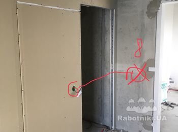 Разводка электрики в гипсокартоне и пару точек со штроблением