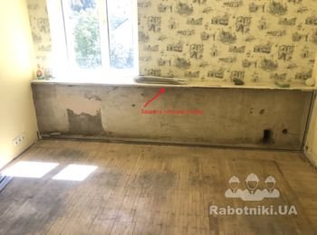 Зашить гипсокартоном снизу короб над батареями