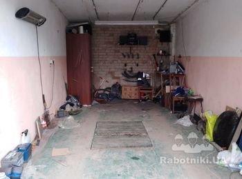 Ремонт гаражного бокса (отмостка, штукатурка)