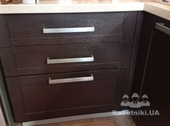 Переделка части кухни под посудомоечную машину