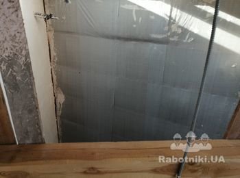Зашить потолок гипс + укладка плитки