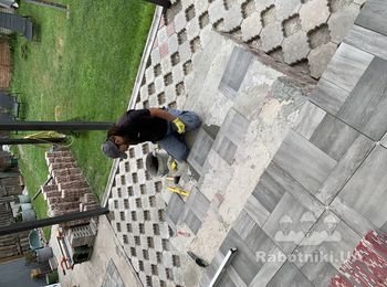 Укладка тротуарной плитки, небольшой участок