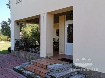 Козырек над входом + востановить навес (поликарбонат)