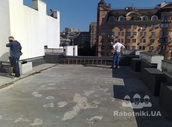 Укладка резиновой плитки на террасе