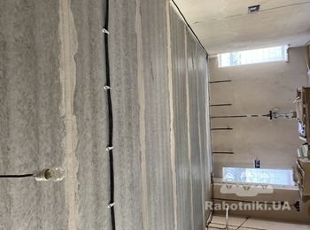 Монтаж гипсокартона на потолок 80м + 1 перегородка.