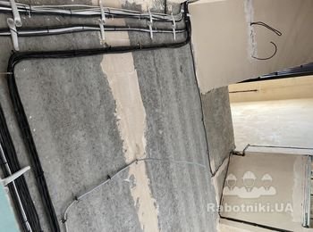 Монтаж гипсокартона на потолок 80м + 1 перегородка.