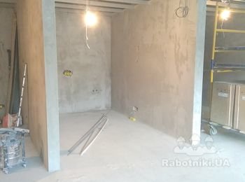 Шпатлевка стен под покраску, сетка, холст 240м2. Глубочицкая 73