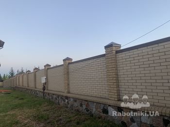 Цегляний паркан 63м с.Іванковичи