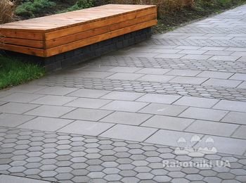 Укладка тротуарной плитки 70 м2
