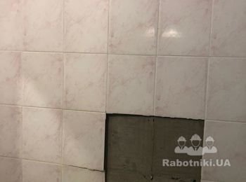 Ремонт 1 стены в ванной комнате