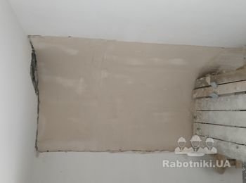 Штукатурка радиусной стены под винтовую лестницу