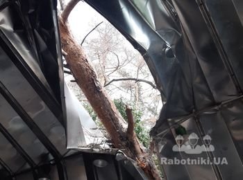 Ремонт алюминиевой кровли ангара