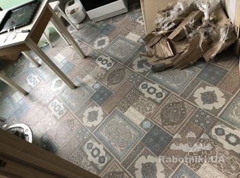 Сделать 8 кВ.м на кухне плитки 15 на 60