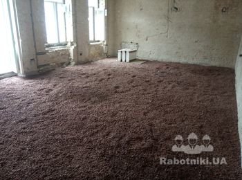 Заливка полов полусухой стяжкой