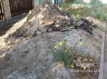 Вывоз мусора с газона