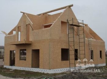 Монтаж дома из СИП панелей (канадская технология).
