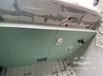 Плитка в ванной 120*60 (32м2)