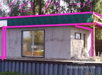 Подшивка крыши хоз. постройки