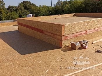 Уклон на плоской крыше.