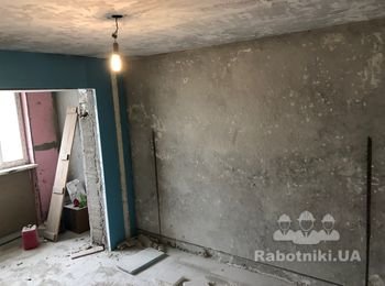Машинная штукатурка стен - 180кв.м и потолка 65кв.м