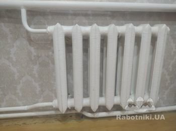 Установка батареи.