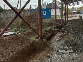 Заливка 9 м.куб бетона