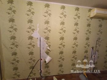 Шпаклевка стен под покраску. 60 м2 Дом новый. Стены из бетона